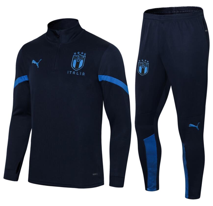 2021/22 Italy Royal Blue Training Kits Sweatshirt with Pants